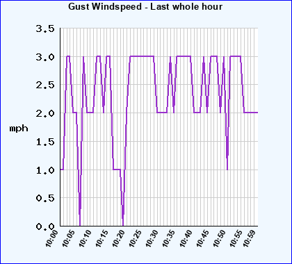 Windgust last whole hour